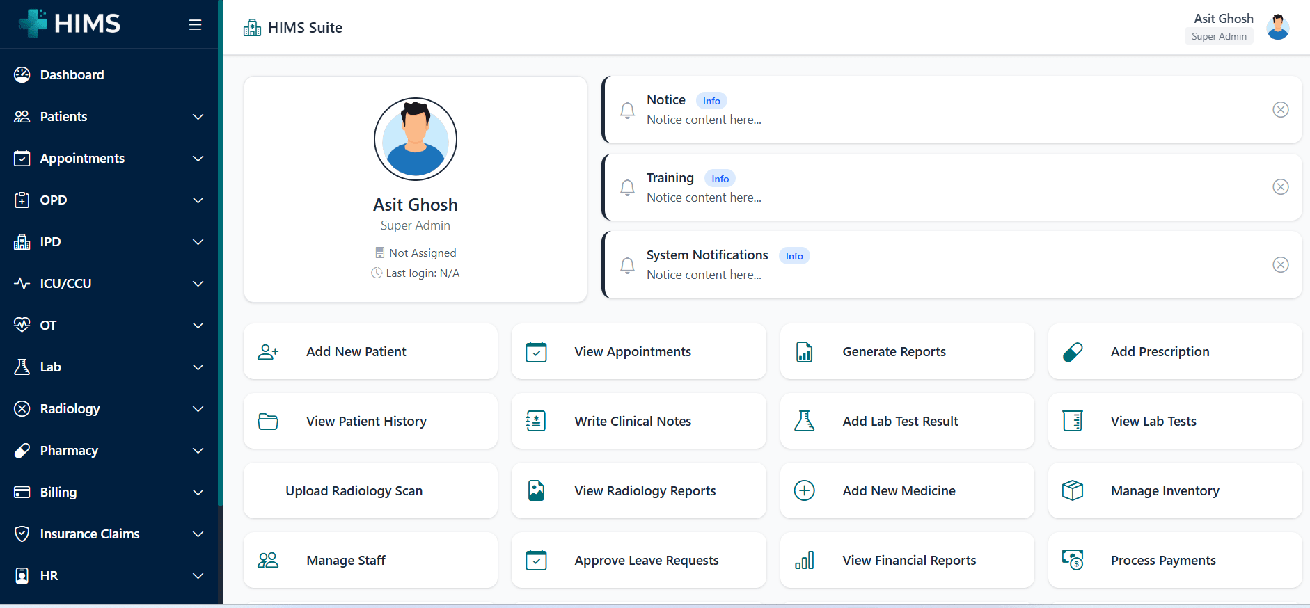 Analytics dashboard preview